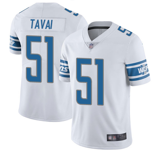 Detroit Lions Limited White Men Jahlani Tavai Road Jersey NFL Football #51 Vapor Untouchable